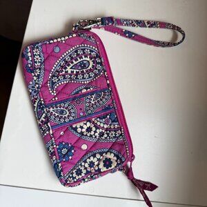 Pink and Blue Vera Bradley Wristlet Wallet